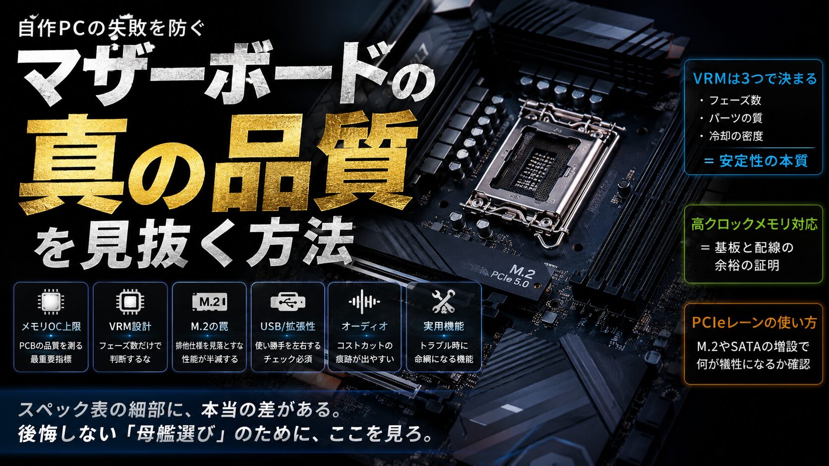 玄人はここを見る】マザーボードの見分け方。PCB・VRM・M.2から本当の